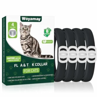 Cat flea and tick collars with packaging.