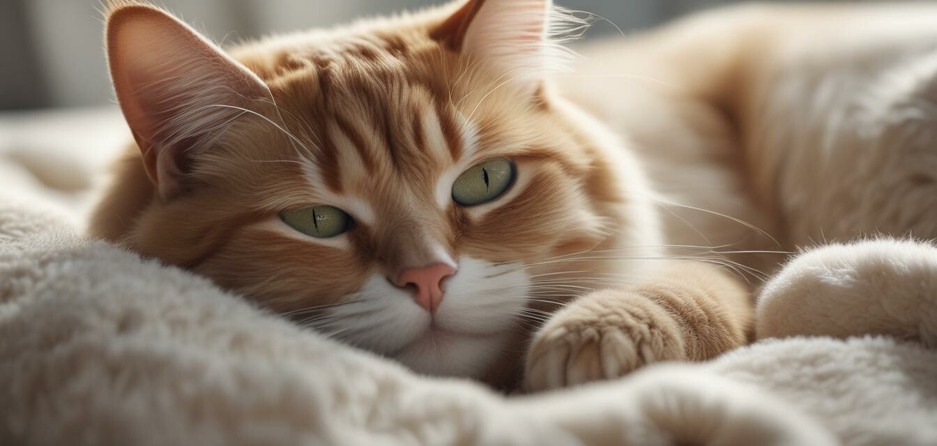 Cat Napping on a Cushion