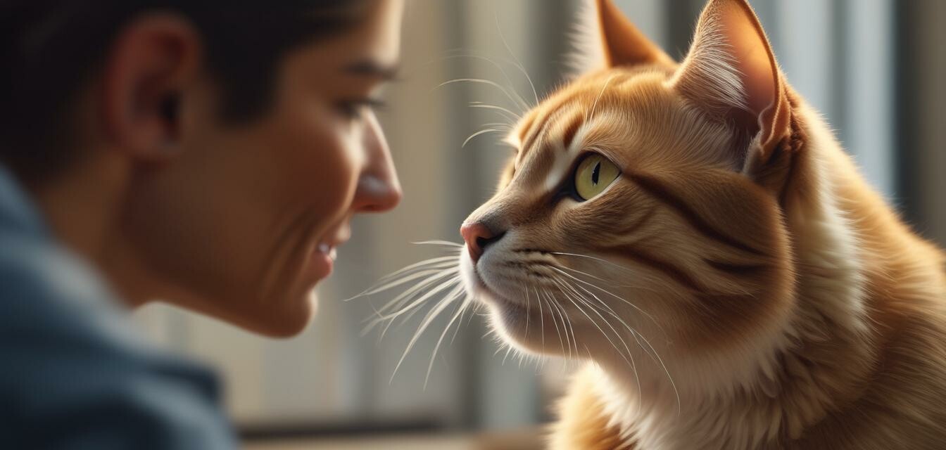 Cat receiving treat